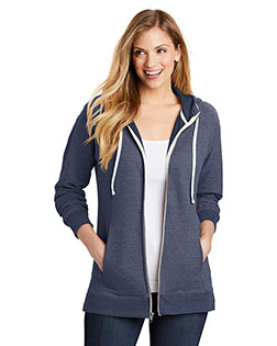 District Women's Perfect Tri French Terry Full-Zip Hoodie. DT456