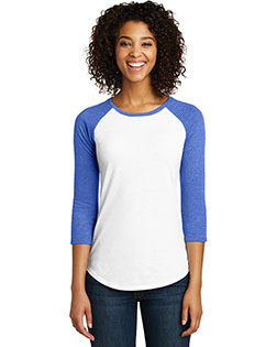  District Women's Fitted Very Important Tee 3/4-Sleeve Raglan. DT6211