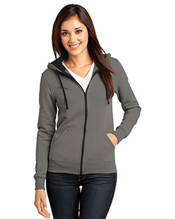 District Threads DT801 Women Concert Fleece Full-Zip Hoodie at BigNTallApparel