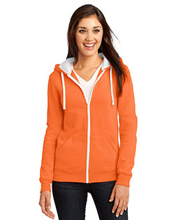 District Threads DT801 Women Concert Fleece Full-Zip Hoodie at BigNTallApparel