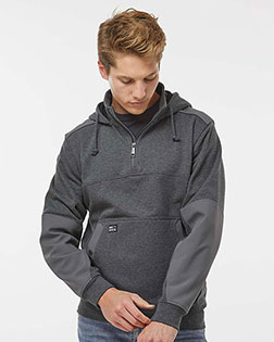 Dri Duck 7349 Men's Mission Quarter-Zip Hooded Pullover