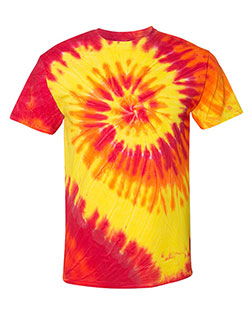 Dyenomite 200MS  Multi-Color Spiral Tie-Dyed T-Shirt at BignTallApparel