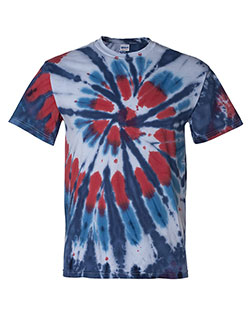 Dyenomite 200T2  Multi-Color Cut-Spiral Tie-Dyed T-Shirt
