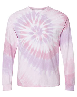 Dyenomite 240MS  Multi-Color Spiral Tie-Dyed Long Sleeve T-Shirt