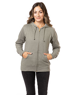 econscious EC4580 Ladies' Organic/Recycled Heathered Fleece Full-Zip Hooded Sweatshirt