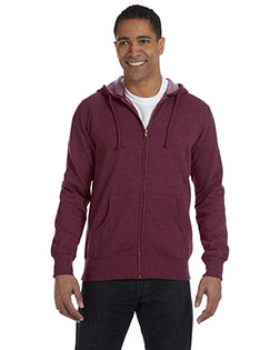 Econscious EC5680 Men 's Organic/Recycled Heathered Full-Zip Hooded Sweatshirt In Big & Tall Sizes