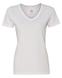 Fruit of the Loom L39VR  HD Cotton Women's V-Neck T-Shirt