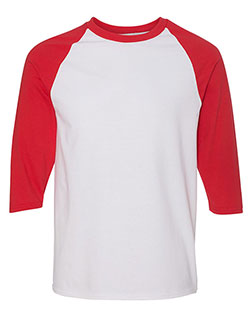 Gildan Heavy Cotton 3/4-Sleeve Raglan T-Shirt. 5700 at BigNTallApparel