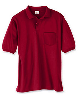 Hanes 054P Men 5.2 Oz. 50/50 Ecosmart Jersey Pocket Polo