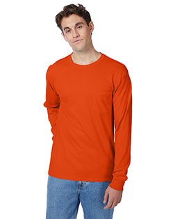 Hanes 5596 Authentic Long Sleeve Pocket T-Shirt