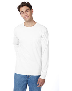 Hanes 5596  Authentic Long Sleeve Pocket T-Shirt
