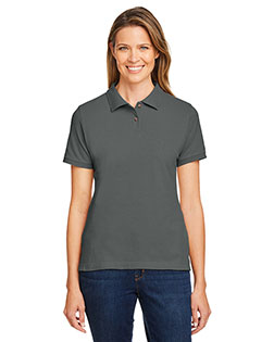 Harriton M200W Women 6 Oz. Ringspun Cotton Pique Short-Sleeve Polo In Big & Tall Sizes