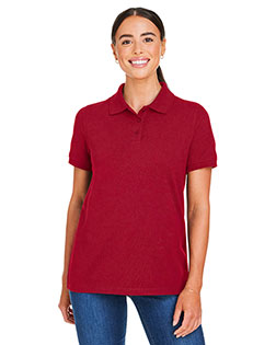 Harriton M205W Ladies' Valiant Cotton Snag Protect Polo at BigNTallApparel