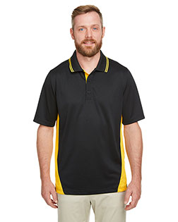 Harriton M386  Men's Flash Snag Protection Plus IL Colorblock Polo