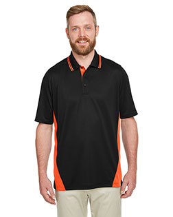 Harriton M386T Men's Tall Flash Snag Protection Plus IL Colorblock Polo at BigNTallApparel