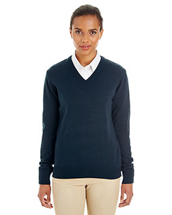 Harriton M420W Ladies' Pilbloc™ V-Neck Sweater at BigNTallApparel