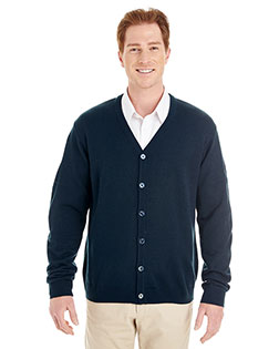 Harriton M425 Men's Pilbloc™ V-Neck Button Cardigan Sweater
