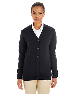 Harriton M425W  Ladies' Pilbloc™ V-Neck Button Cardigan Sweater