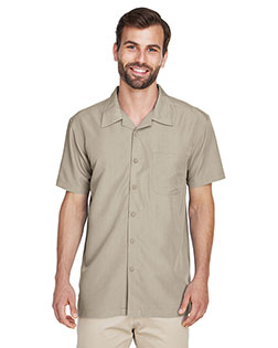Harriton M560 Men Barbados Textured Camp Shirt