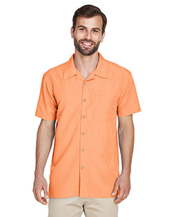 Harriton M560 Men Barbados Textured Camp Shirt at BigNTallApparel