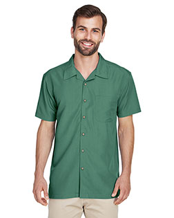 Harriton M560 Men Barbados Textured Camp Shirt at BigNTallApparel