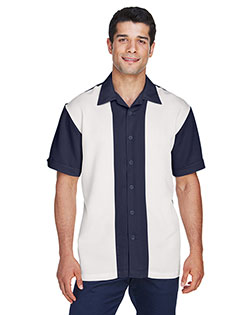 Harriton M575 Men Two Tone Bahama Cord Camp Shirt
