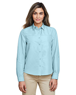 Harriton M580LW Ladies' Key West Long-Sleeve Performance Staff Shirt