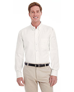 Harriton M581T  Men's  Tall Foundation 100% Cotton Long-Sleeve Twill Shirt with Teflon™