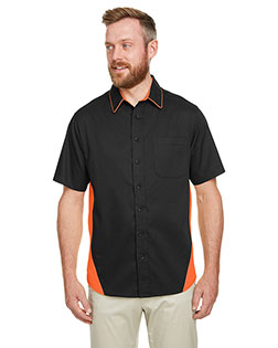 Harriton M586 Men's Flash IL Colorblock Short Sleeve Shirt at BigNTallApparel