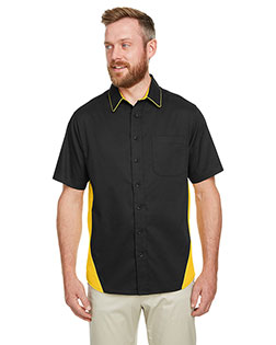 Harriton M586T Men's Tall Flash IL Colorblock Short Sleeve Shirt at BigNTallApparel