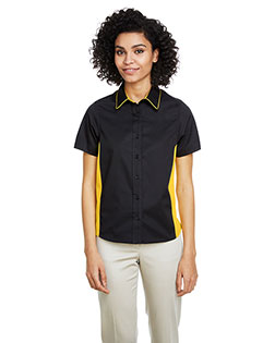 Harriton M586W  Ladies' Flash IL Colorblock Short Sleeve Shirt