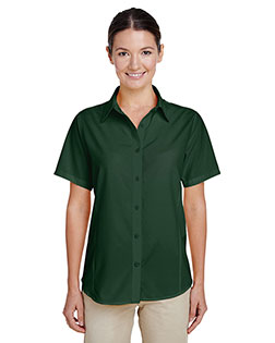 Harriton M610SW  Ladies' Paradise Short-Sleeve Performance Shirt at BigNTallApparel