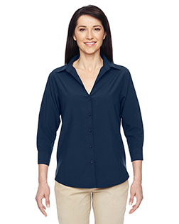 Harriton M610W  Ladies' Paradise Three-Quarter Sleeve Performance Shirt