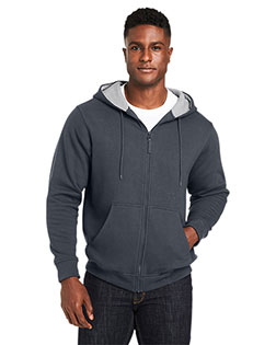 Harriton M711  Men's ClimaBloc™ Lined Heavyweight Hooded Sweatshirt at BignTallApparel