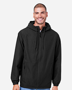 Harriton M73 Unisex Flex Twill Hooded Jacket