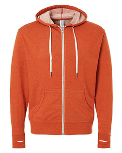 Independent Trading Co. PRM90HTZ Heathered French Terry Full-Zip Hooded Sweatshirt at BigNTallApparel