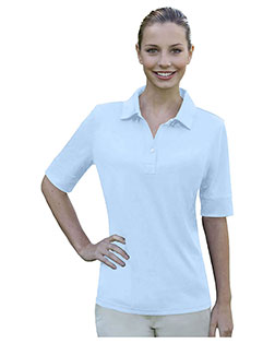 IZOD 13Z0117  Women's Solid Jersey Polo at BignTallApparel