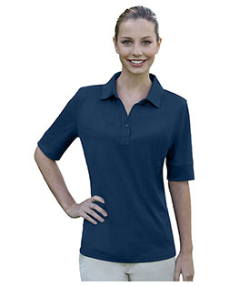 IZOD 13Z0117  Women's Solid Jersey Polo at BigNTallApparel