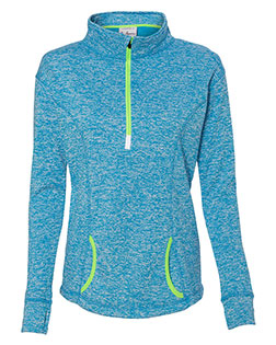 J America 8617  Women's Cosmic Fleece Quarter-Zip Pullover