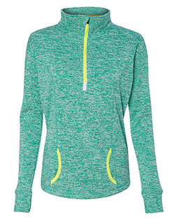J America 8617 Women's Cosmic Fleece Quarter-Zip Pullover
