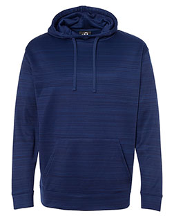 J America 8661  Odyssey Striped Performance Fleece Hooded Sweatshirt