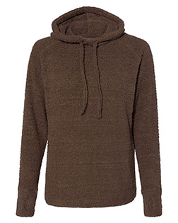 J America 8680  Women’s Teddy Fleece Hooded Pullover