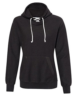 J America 8694  Women’s French Terry Sport Lace Scuba Hooded Pullover