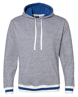 J America 8701  Peppered Fleece Lapover Hooded Sweatshirt