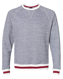 J America 8702  Peppered Fleece Crewneck Sweatshirt