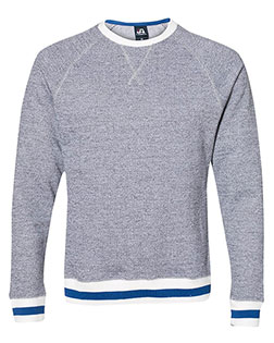 J America 8702 Peppered Fleece Crewneck Sweatshirt