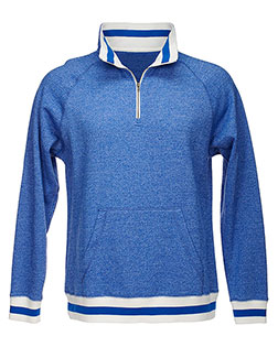 J America 8703  Peppered Fleece Quarter-Zip Sweatshirt