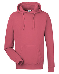 J America 8730JA Unisex Pigment Dyed Fleece Hooded Sweatshirt In Big & Tall Sizes