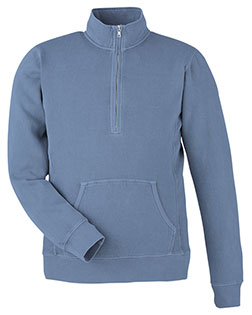J America 8732JA  Unisex Pigment Dyed Fleece Quarter-Zip