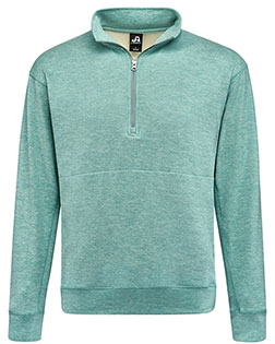 J America 8741JA  Unisex Electric Fleece Quarter-Zip at BigNTallApparel